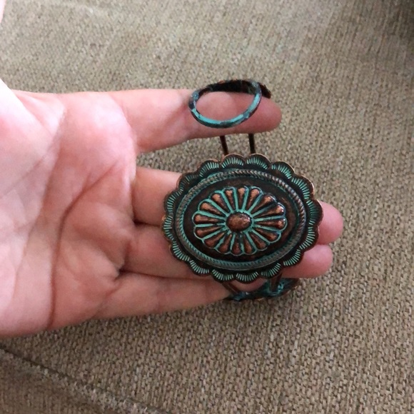 Turquoise & Bronze Cuff - Worn Once! - Picture 8 of 8